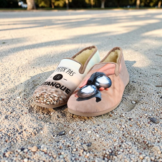 Charentaises humoristiques « J'peux pas, j'ai pétanque »