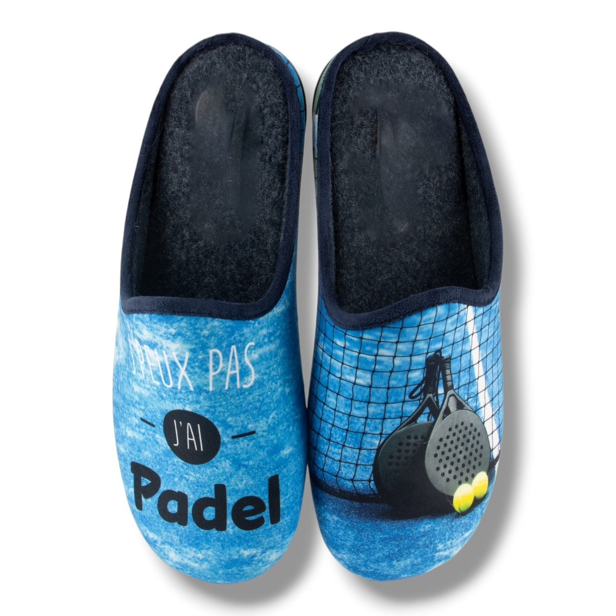 Pantoufles humoristiques padel « J'peux pas, j'ai Padel » – vue 7