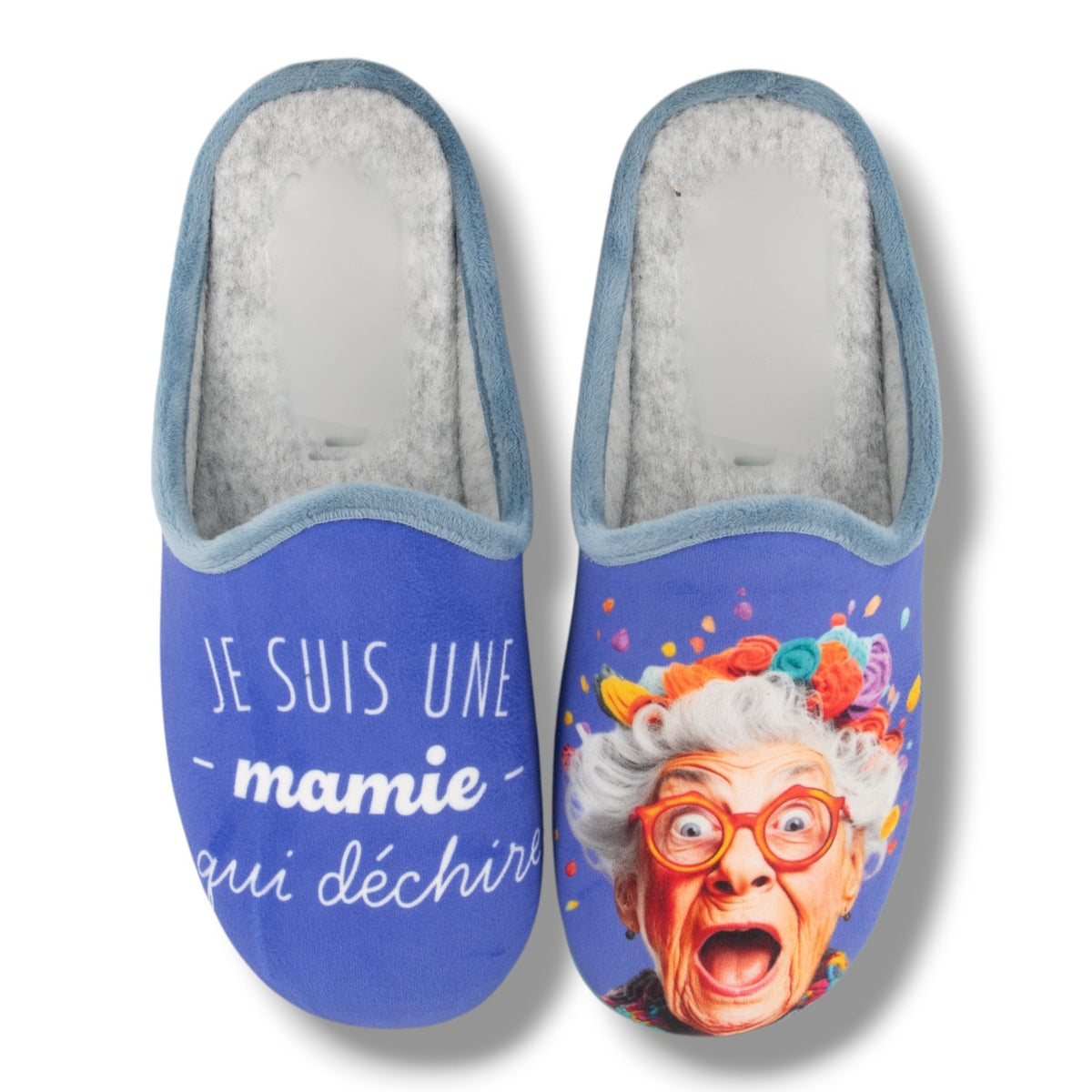 Pantoufles humoristiques mamie « Je suis une mamie qui déchire » – vue 7