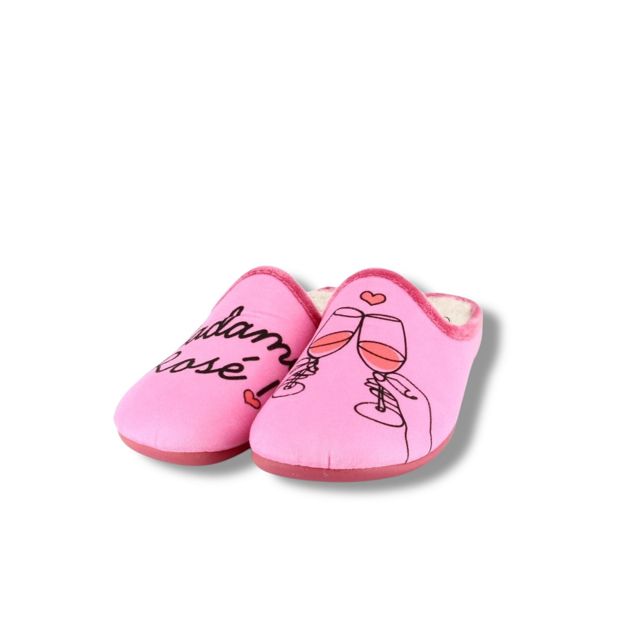 Pantoufles humoristiques « Madame Rosé »