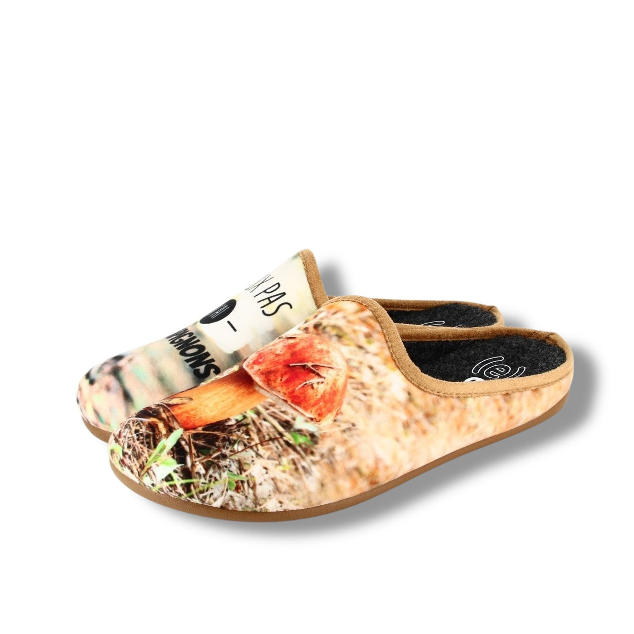 Pantoufles humoristiques « J'peux pas, j'ai champignons »